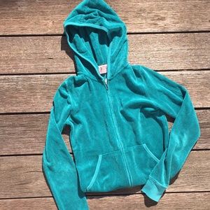 JUICY Couture Terry Zip Hoodie Teal S